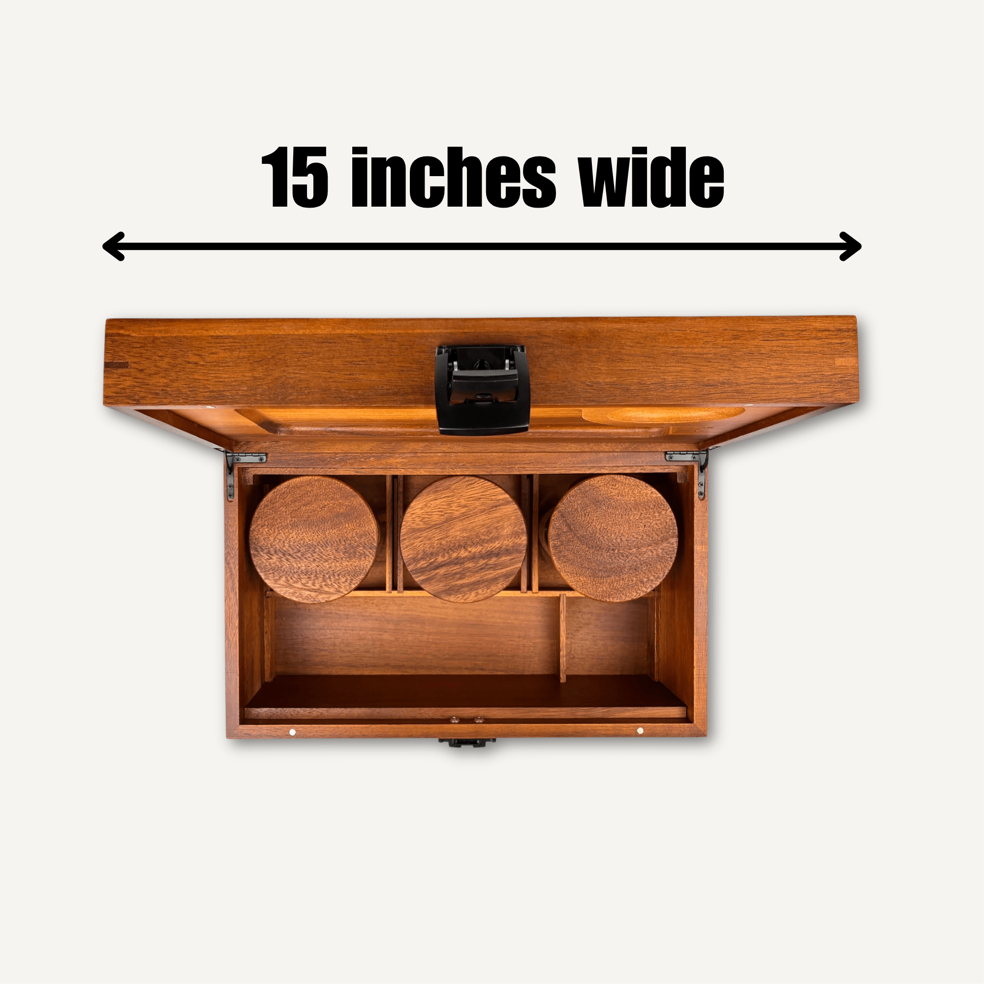 15 inches wide - XL Dark Wood Bzz Box (Treasure Chest) - Bzz Box