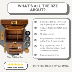 Summer Fun Bzz Box Bundle - Lockable Smell-Proof Stash Box - Bzz Box