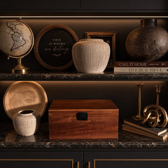 Bzz Boxβ’ XL Dark Wood Treasure Chest β Extra Large Lockable Acacia Stash Box - Bzz Box