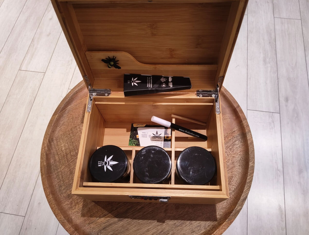 Bzz Stash Storage box featured in W. Accessories review.