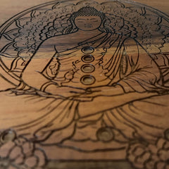 Custom Laser Engraved Dark Wood BzzBox + Bzz Grinder + Gun Metal Stash Jar - Save $25 - Bzz Box