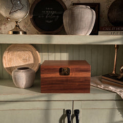 Bzz Box™ OG Dark Wood Acacia Stash Box — Lockable & Smell-Resistant - Bzz Box