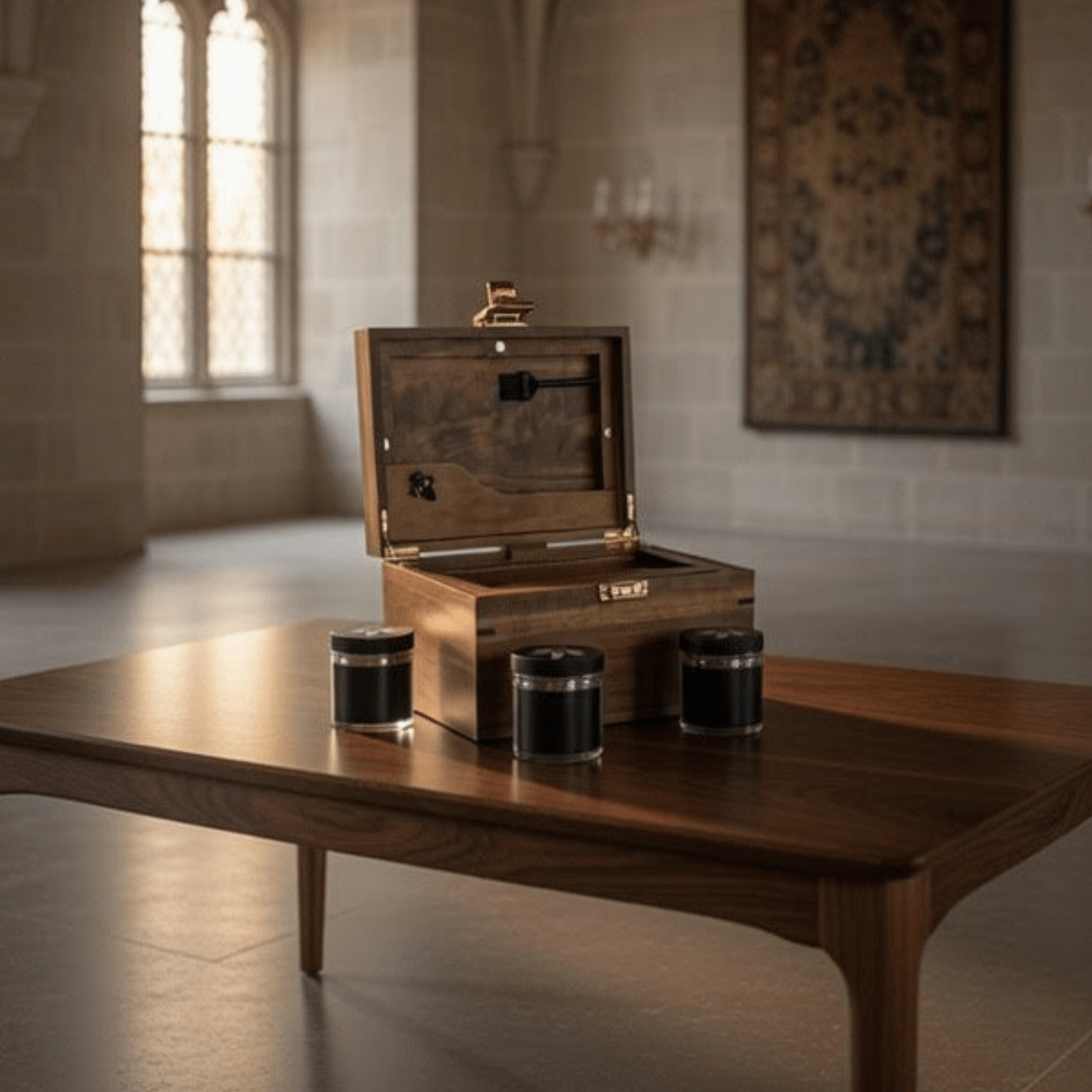 OG Dark Wood Bzz Box -Acacia Lockable Smell-Proof Stash Box OG Dark Wood Bzz Box -Acacia Lockable Smell-Proof Stash Box