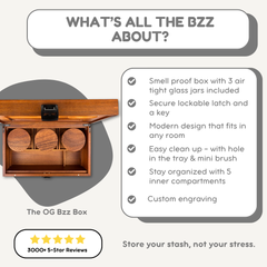 XL Dark Wood Bzz Box (Treasure Chest)