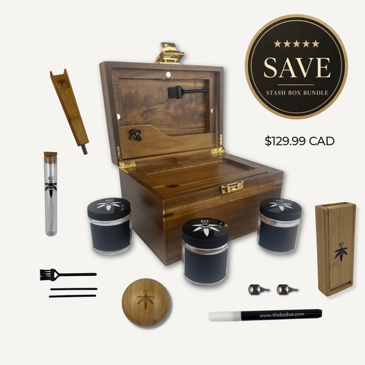 Dark Wood Bzz Box™ Bundle | Acacia Chest + 12 Accessories - Bzz Box