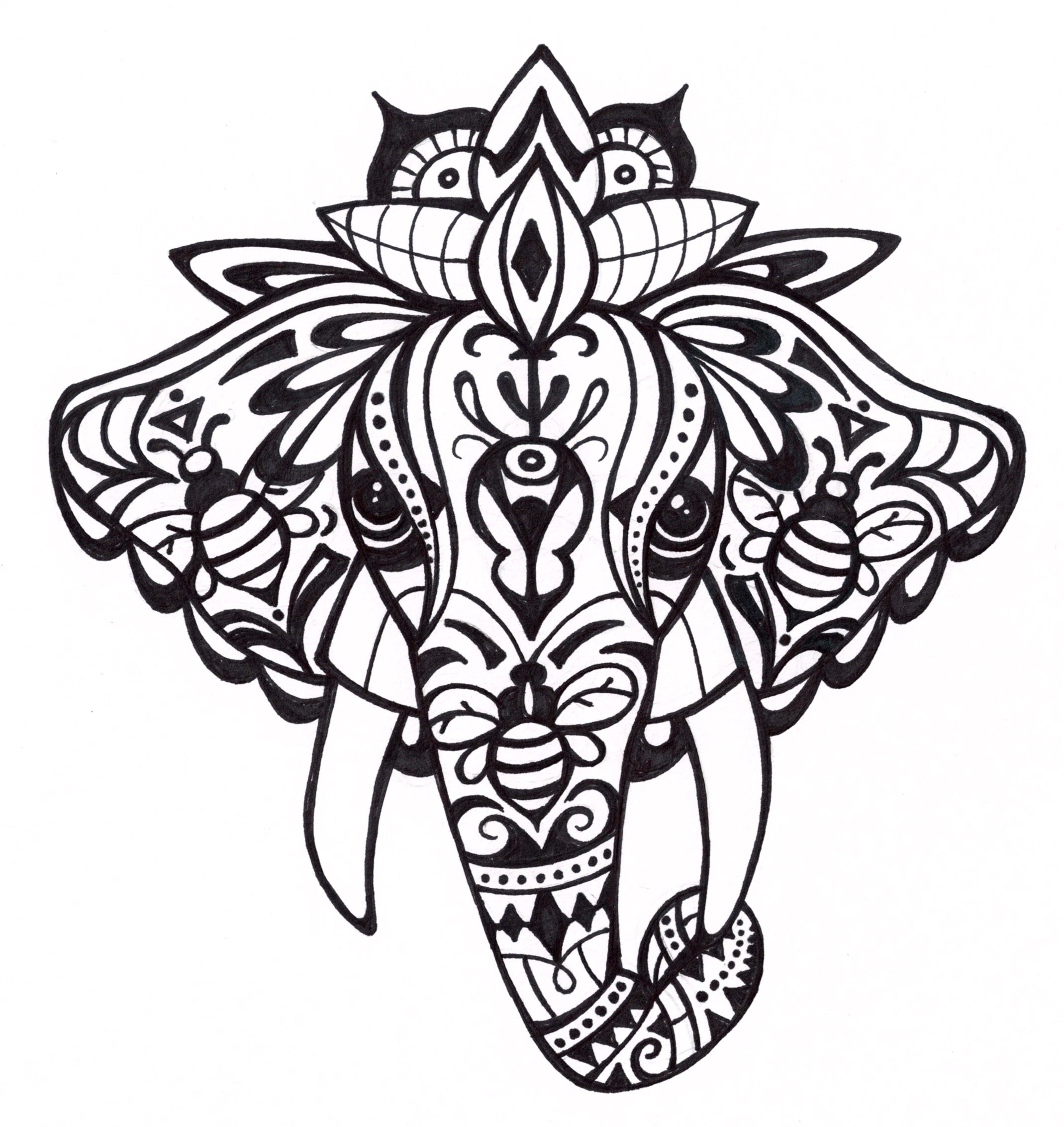 A beautiful elephant design by Artist contest winner Lilu Designs.