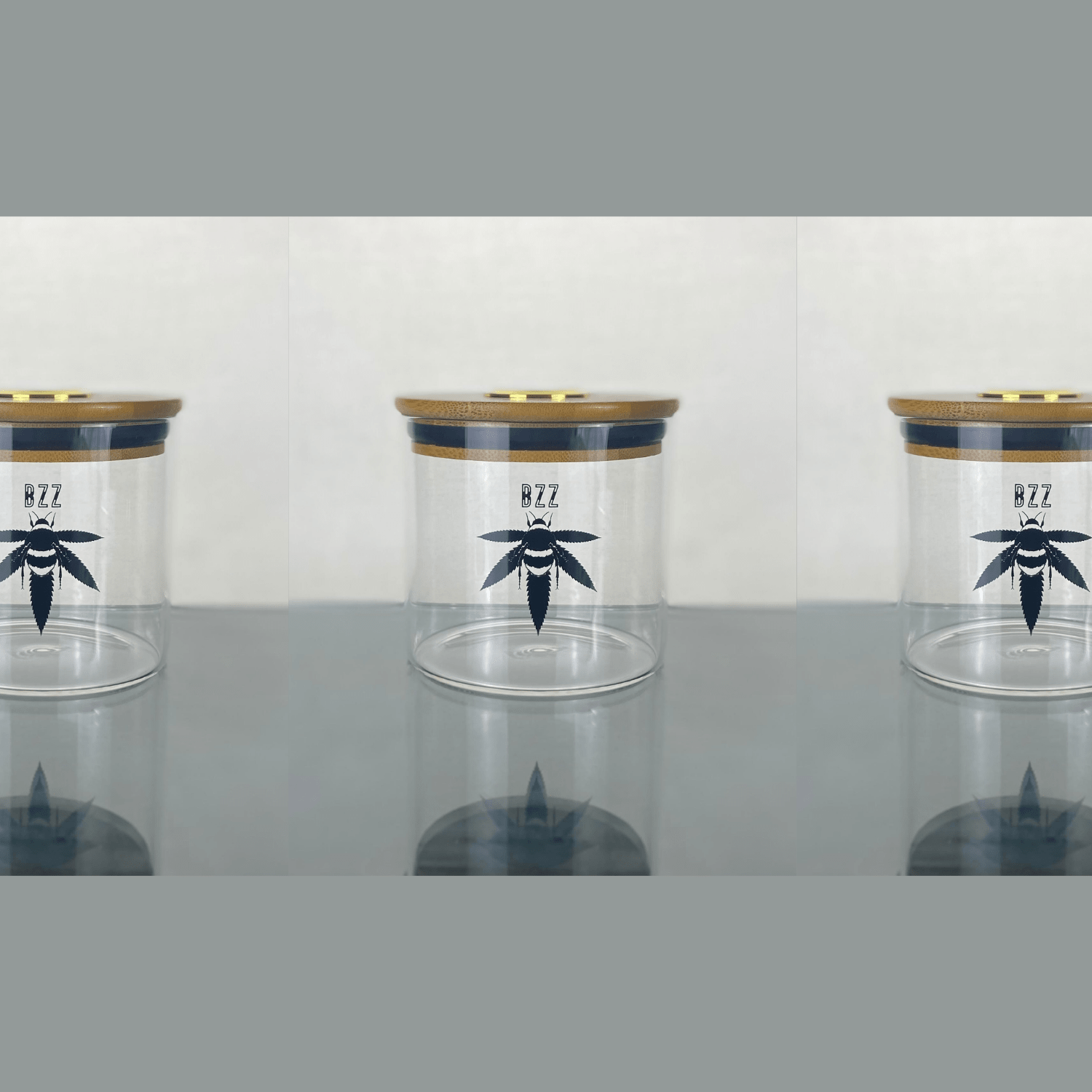 Three Bzz XL Hygrometer Stash Jars - Bzz Box