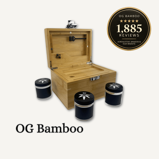 Bzz Box™ OG Bamboo Stash Box — Lockable & Smell-Resistant - Bzz Box