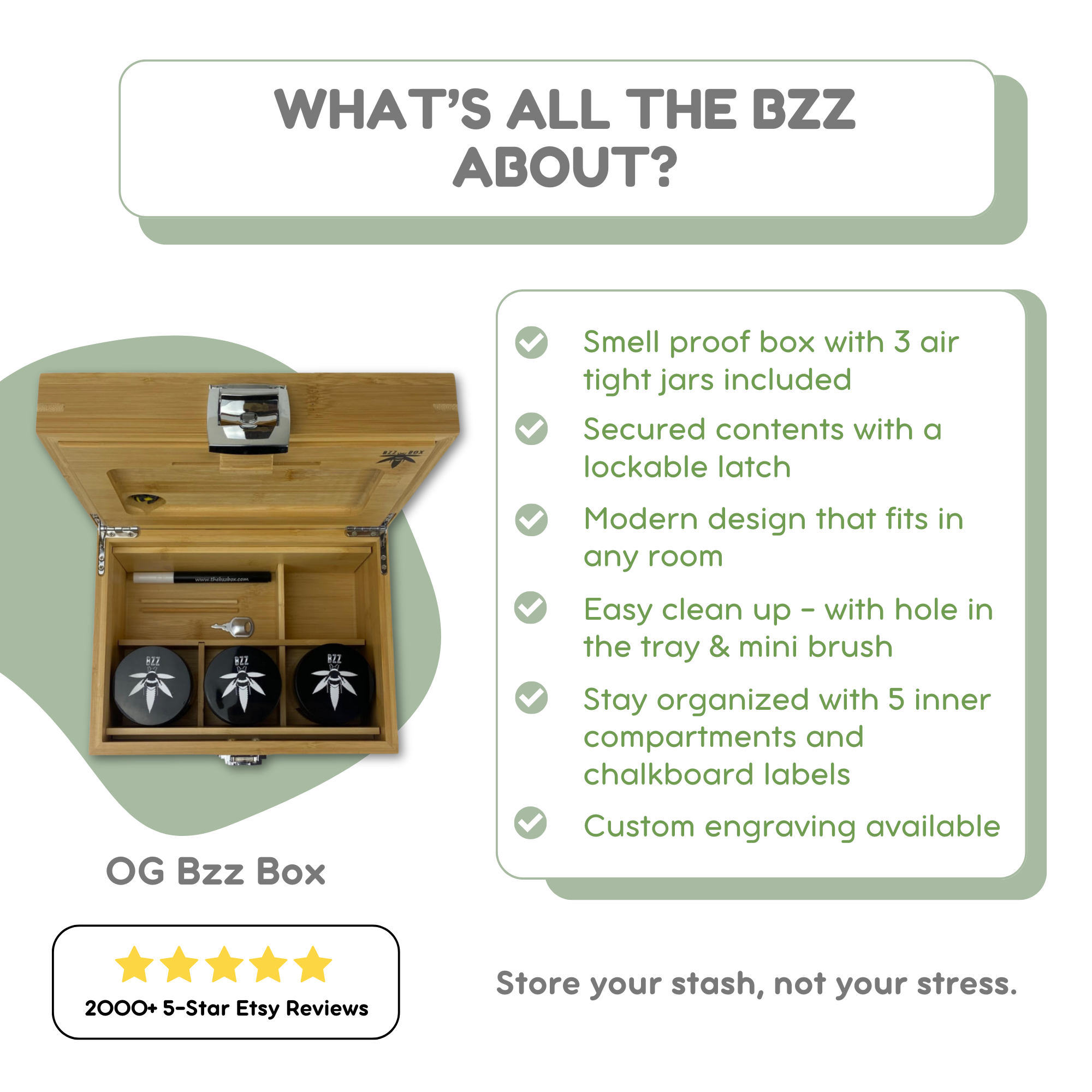 Bst Style Box Large Stash Box for Stash Storage – Bzz Box