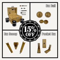 OG BzzBox + Bamboo Bundle -12 accessories -rolling tray, 3 stash jars, Bzz Ball, Bzz Scoop, Pocket Bzz - Save 15% - Bzz Box