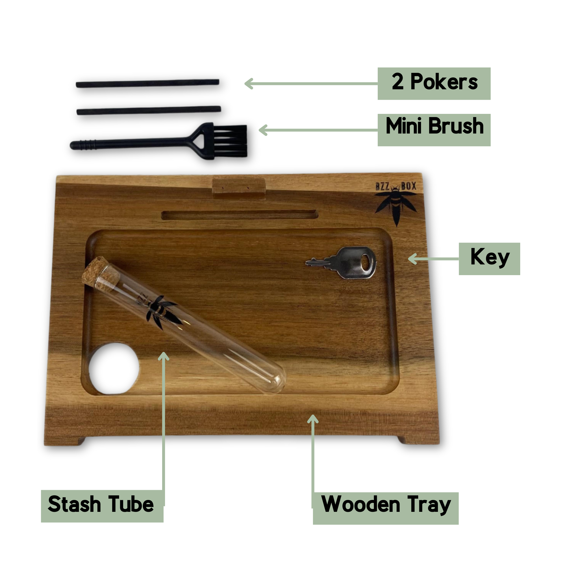 OG Dark Wood Bzz Box (Stash Box)