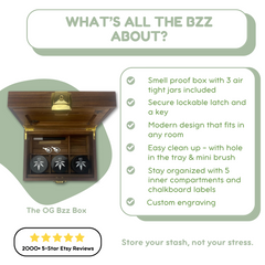 OG Dark Wood Bzz Box (Stash Box)