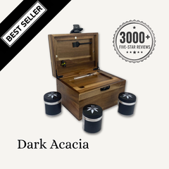 Dark Wood BzzBox + 3 Gun Metal Jars - Save $20