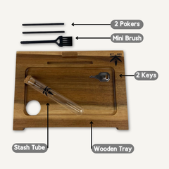 Dark Wood BzzBox + 3 Gun Metal Jars - Save $20