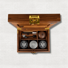 Dark Wood BzzBox + Bzz Grinder + Gun Metal Stash Jar - Save $25 - Bzz Box