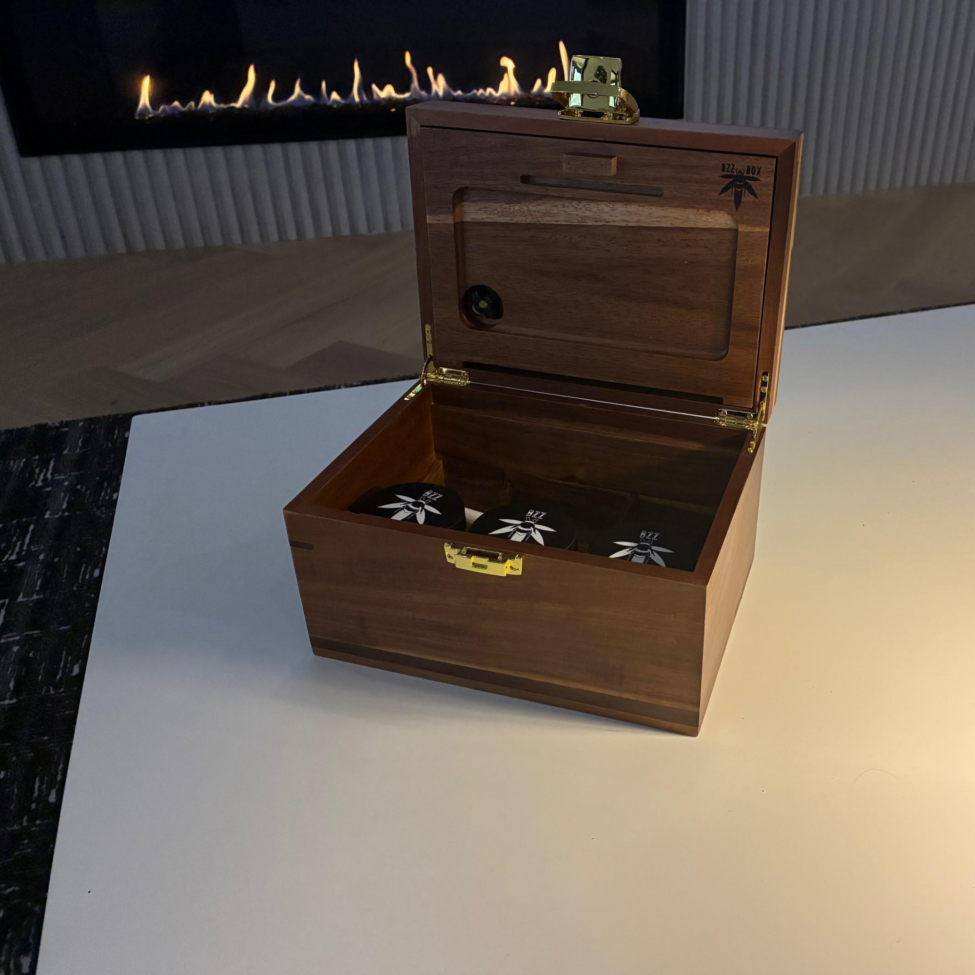 OG Dark Wood Bzz Box (Stash Box)