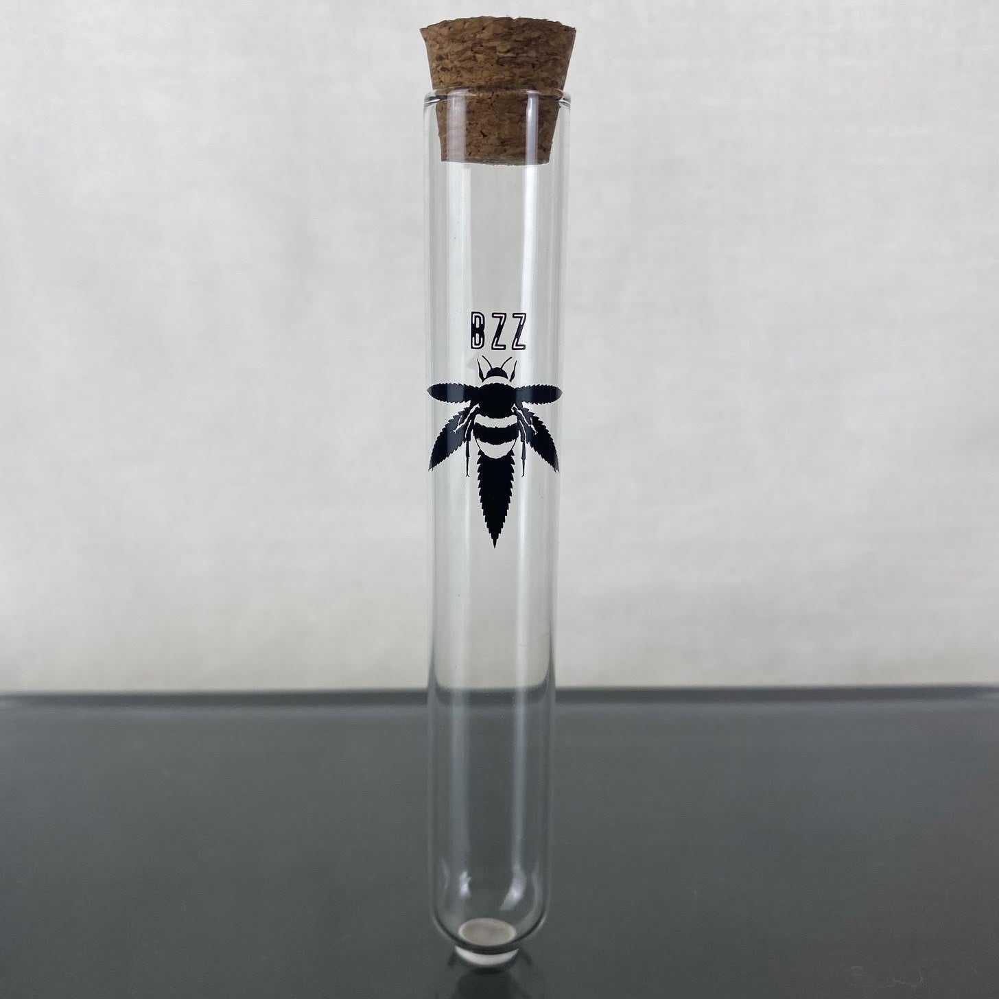 glass stash tube with cork lid - smell proof