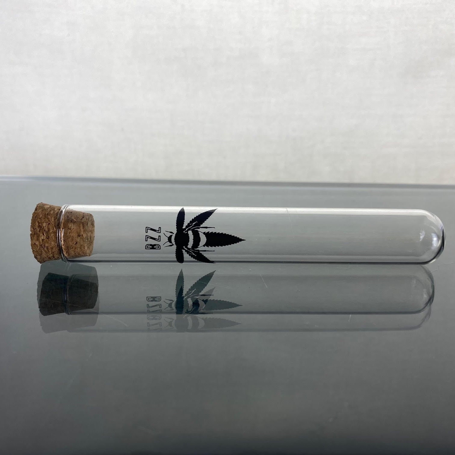 glass stash tube with cork lid - smell proof