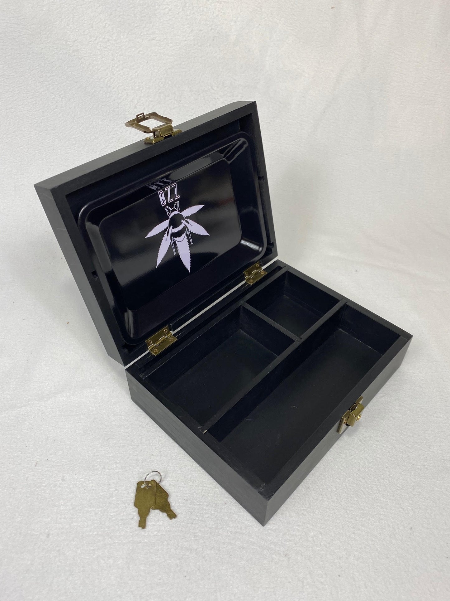 overhead view of the small black Bzz Box.